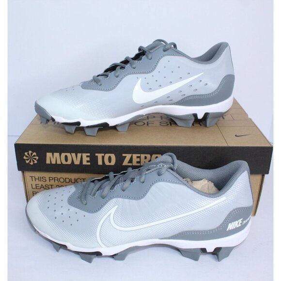 Nike Alpha Huarache 4 KYSTN Baseball Shoes Men's 9.5 Gray White DJ6524 012 NWB - Picture 3 of 12